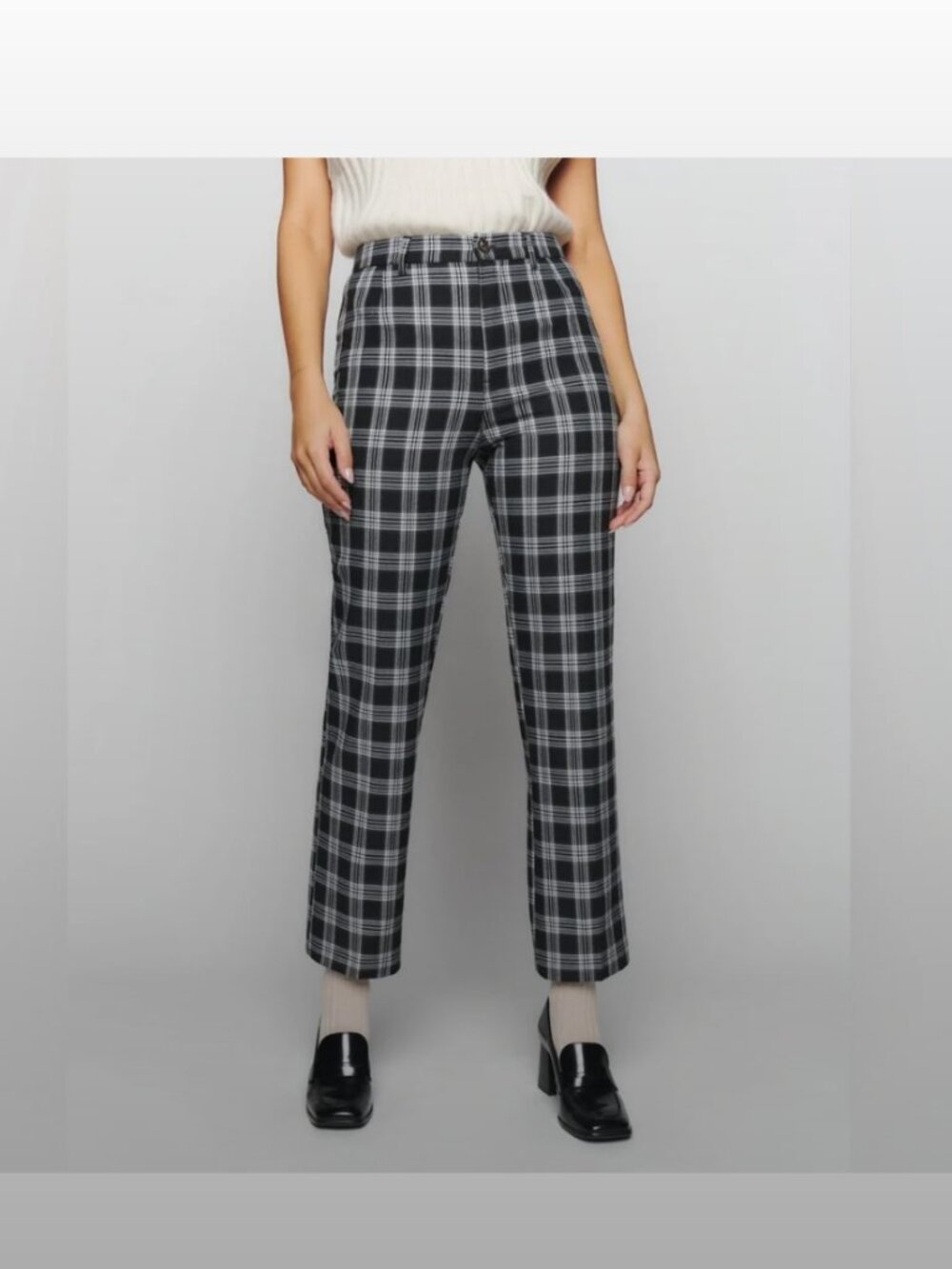 Reformation plaid pants